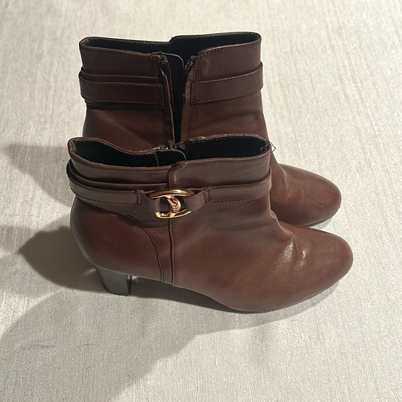 Lauren Ralph Lauren Buckle Heel Ankle Boots - Picture 3 of 10